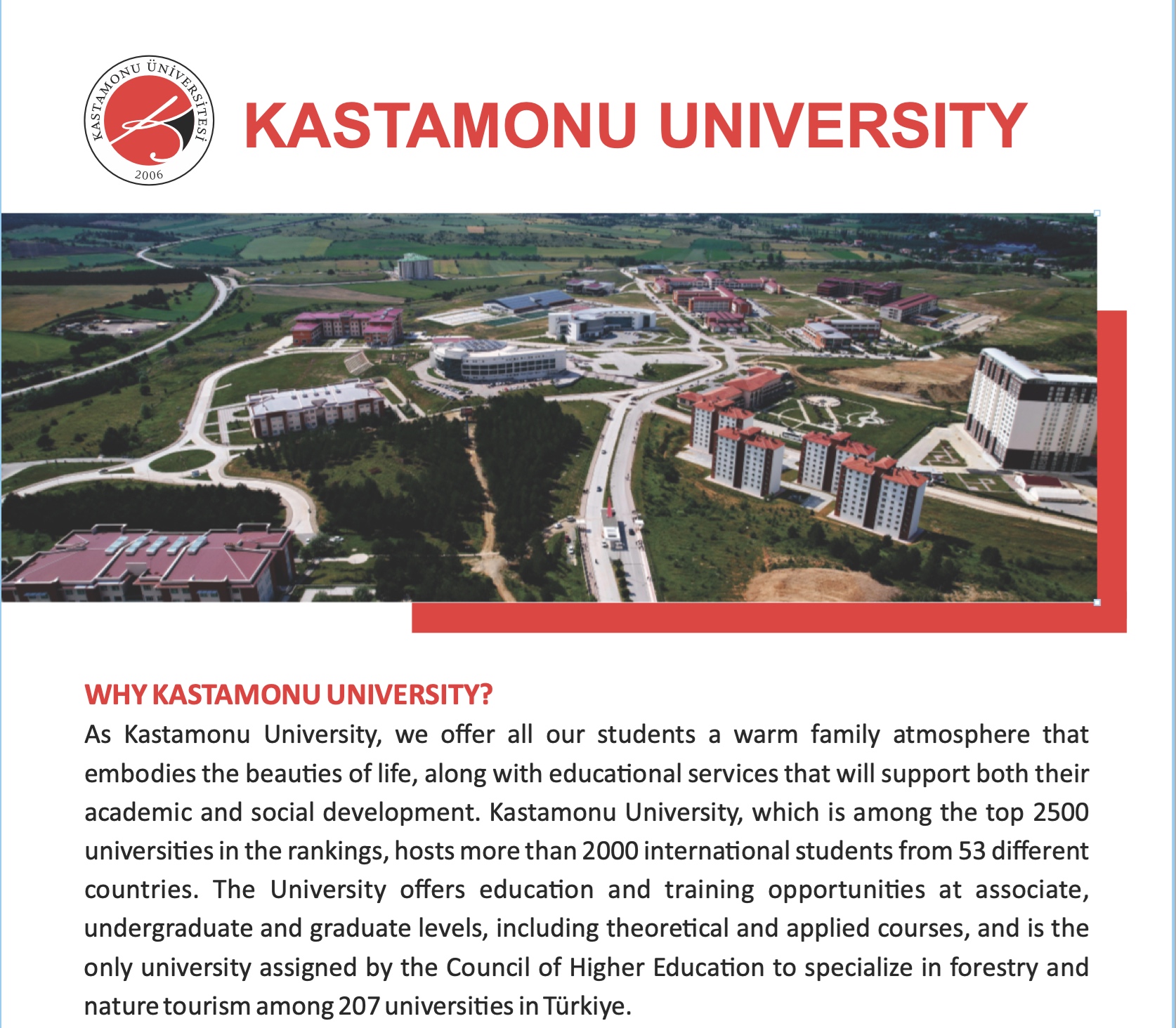 Kastamonu University International Student Guidebook